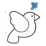 Dibujo para colorear Colorear pajarito con muestra