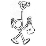 Dibujo para colorear Colorear letra D
