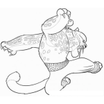 Dibujo para colorear Colorear Tigre De Kunfu Panda
