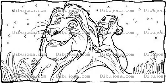 Dibujo para colorear Pintar Al Rey Leon