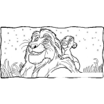 Dibujo para colorear Pintar Al Rey Leon
