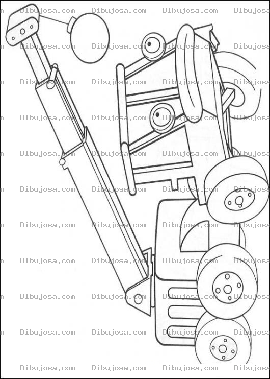Dibujo para colorear La Grua demoledora de Bob el constructor