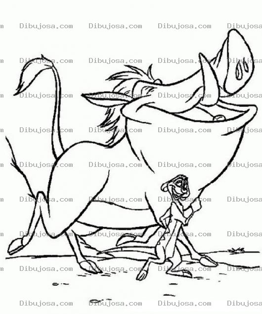 Dibujo para colorear Colorear Jabali Del Rey Leon