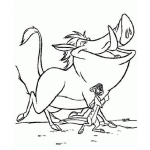 Dibujo para colorear Colorear Jabali Del Rey Leon