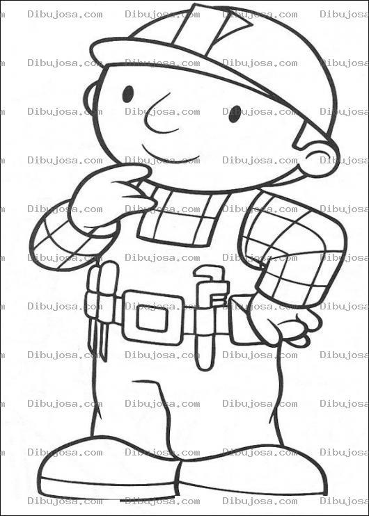 Dibujo para colorear Bob pensativo