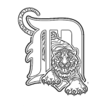 Dibujo para colorear Detroit Tigers Logo Coloring Page