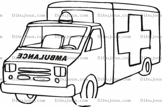 Dibujo para colorear Ambulancia Para Colorear