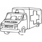 Dibujo para colorear Ambulancia Para Colorear