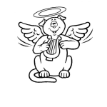 Dibujo para colorear Colorear Perro Angelito