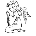 Dibujo para colorear Colorear Angelito Orando