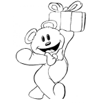 Dibujo para colorear Colorear Osito Con Regalito