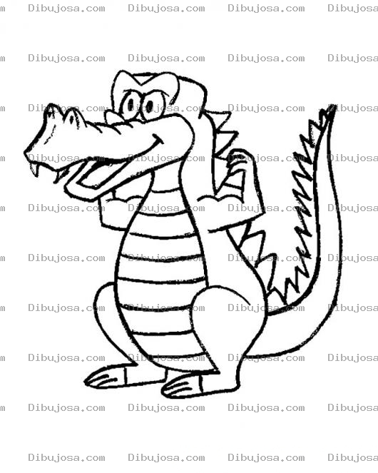 Dibujo para colorear Colorear Cocodrilo Fortachon