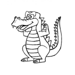 Dibujo para colorear Colorear Cocodrilo Fortachon