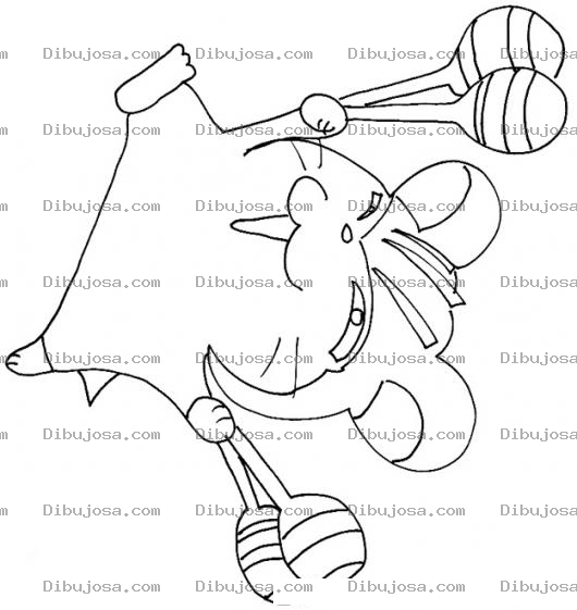 Dibujo para colorear Pintar Hanster Con Chinchines