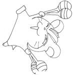 Dibujo para colorear Pintar Hanster Con Chinchines