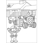 Dibujo para colorear Bob y la camionada de block