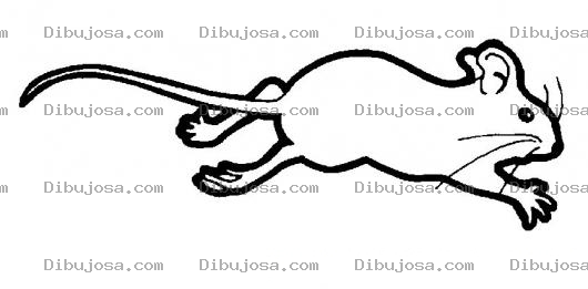Dibujo para colorear Raton Corriendo Y Huyendo