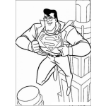 Dibujo para colorear Superman quitandose la ropa