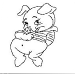 Dibujo para colorear Colorear Cochinita Enamorada