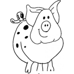 Dibujo para colorear Colorear Marrana Gordita