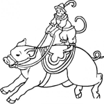 Dibujo para colorear Clorear Chancho De Circo