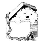 Dibujo para colorear Colorear Cachorrita En Caja De Regalo
