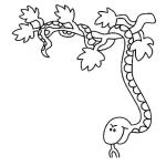 Dibujo para colorear Culebra En Arbol Para Pintar