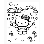 Dibujo para colorear Pintar a Hello Kitty