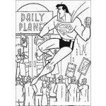 Dibujo para colorear Superman Aterrizando