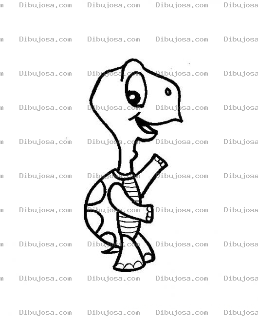 Dibujo para colorear Colorear Tortuga Chiquita