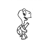 Dibujo para colorear Colorear Tortuga Chiquita
