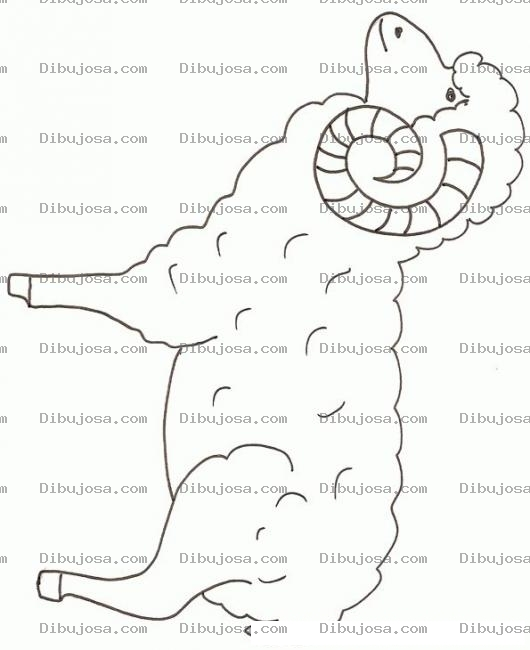 Dibujo para colorear Dibujo De Un Carnero Para Colorear