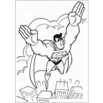 Dibujo para colorear Superman Volando