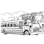 Dibujo para colorear Colorear Bus Escolar Bus Del Colegio