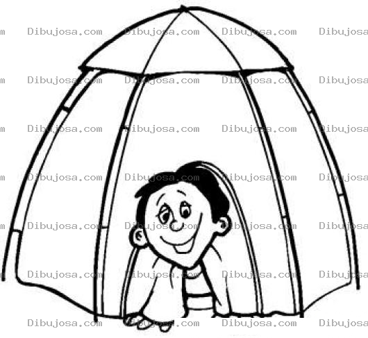 Dibujo para colorear Colorear Carpa De 1 Persona
