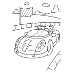 Dibujo para colorear Colorear Carro Numero Uno