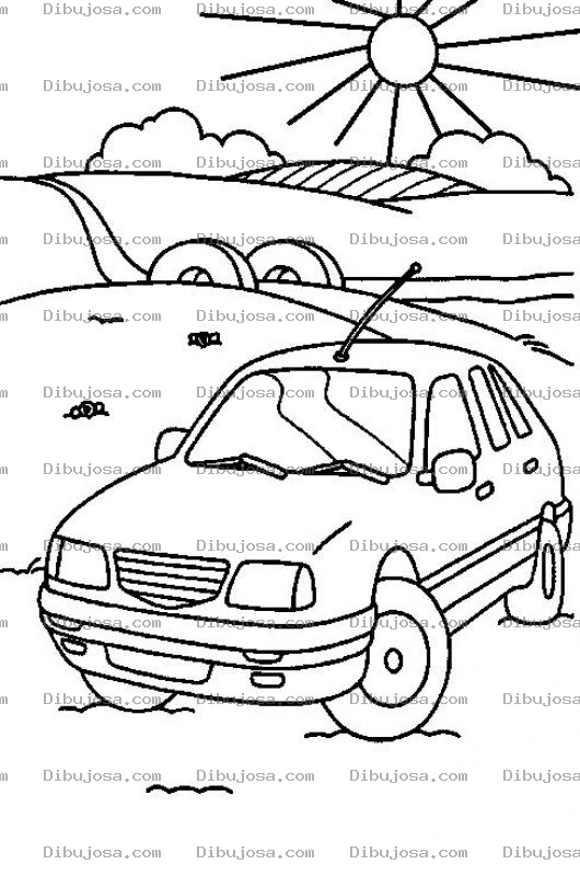 Dibujo para colorear Colorear Carrito Compacto