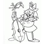 Dibujo para colorear COLOREAR PAYASO CON TUCAN
