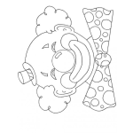 Dibujo para colorear Payaso Con Corbatin Para Colorear