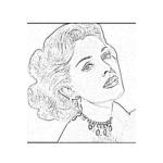 Dibujo para colorear Zsa Zsa Gabor Coloring Page