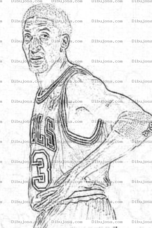 Dibujo para colorear Dibujo De Scotie Pippen Para Pintar