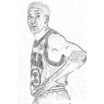 Dibujo para colorear Dibujo De Scotie Pippen Para Pintar