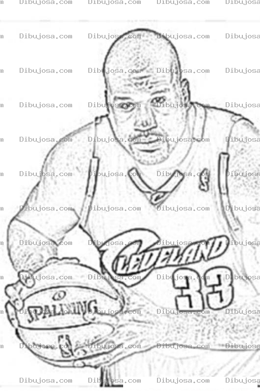 Dibujo para colorear Dibujo De Shaquille Oneal Para Pintar Y Colorear