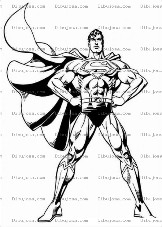 Dibujo para colorear Superman Desafiante