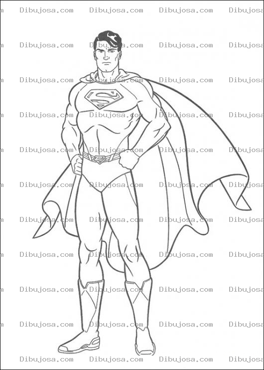 Dibujo para colorear Superman parado