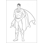 Dibujo para colorear Superman parado