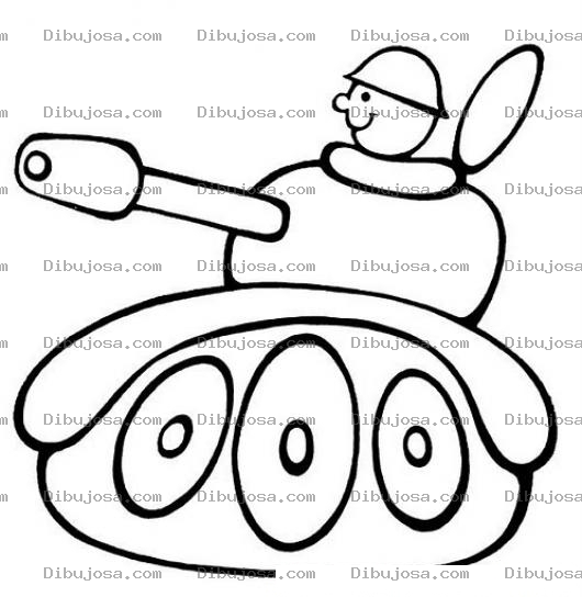 Dibujo para colorear Clorear Tanque De Guerra