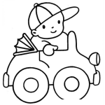 Dibujo para colorear Bebe En Carrito