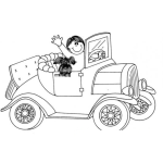 Dibujo para colorear Pintar Carro Antiguo