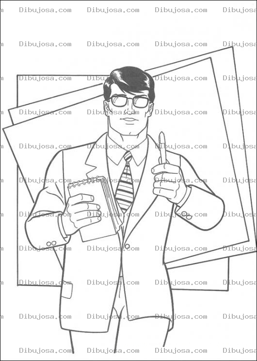 Dibujo para colorear Superman Encubierto